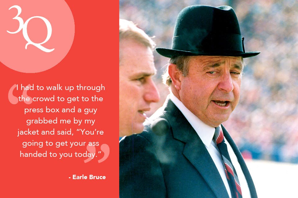 Earle Bruce three questions