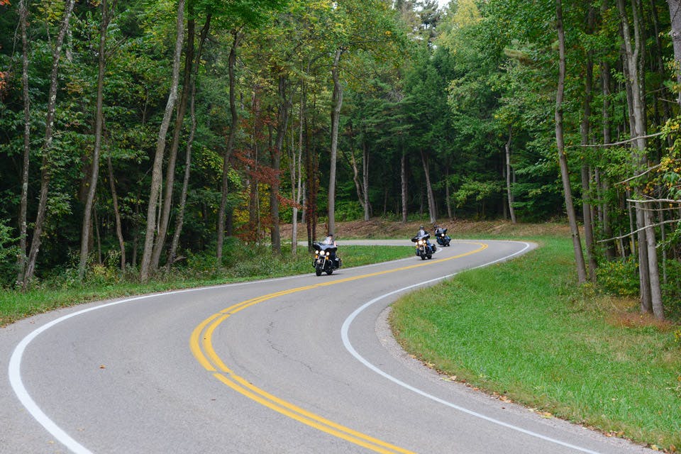 motorcycles Hocking Hills Fall Poker Run