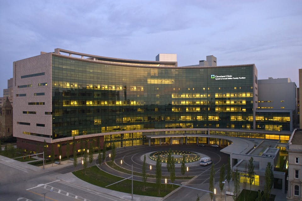 Cleveland Clinic at dusk