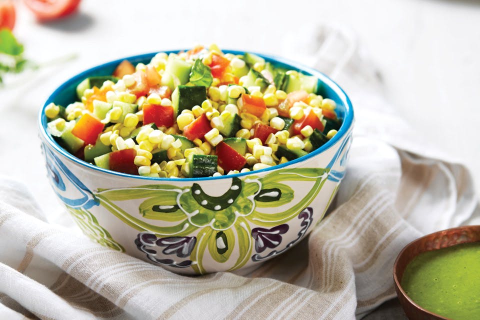 Corn Salad with herb vinaigrette