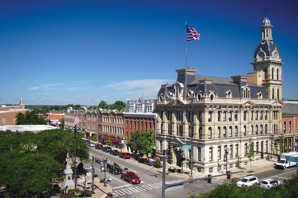 overview of downtown Wooster