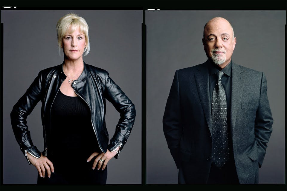 Erin Brockovich (L) and Billy Joel (R) by Timothy Greenfield  Sanders