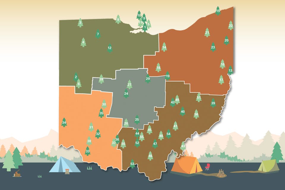 Ohio State Park Campground map