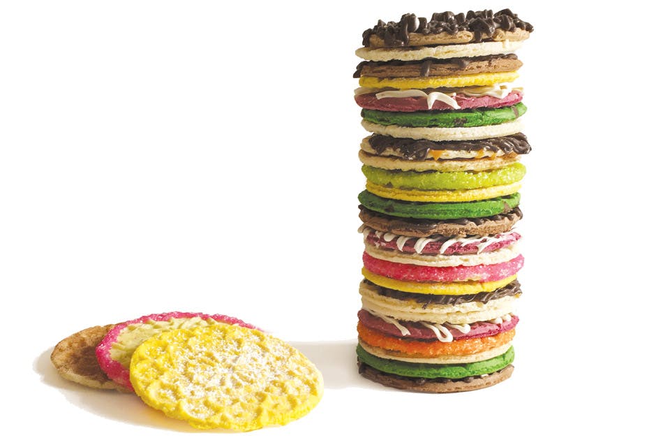 Pizzelles tower