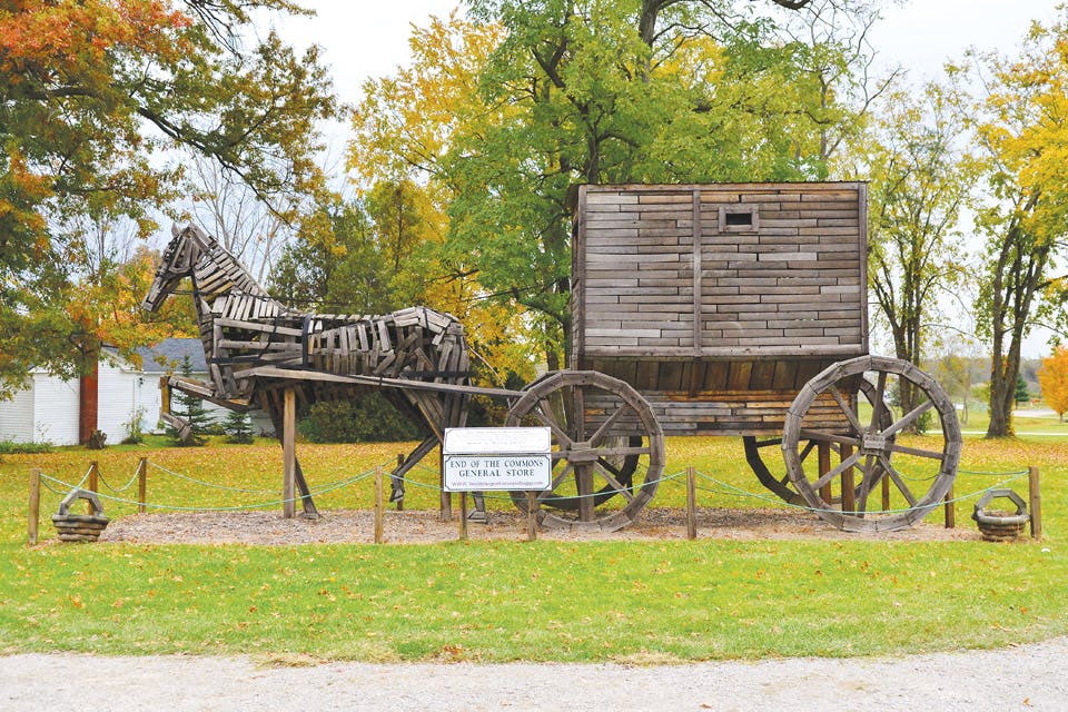 Wooden Horse and Buggy End of Commons General Store