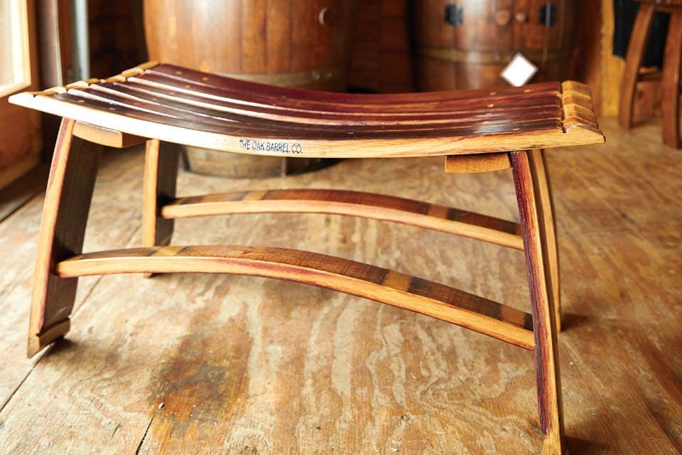 The Oak Barrel Co. bench The Oak Barrel Co. bench