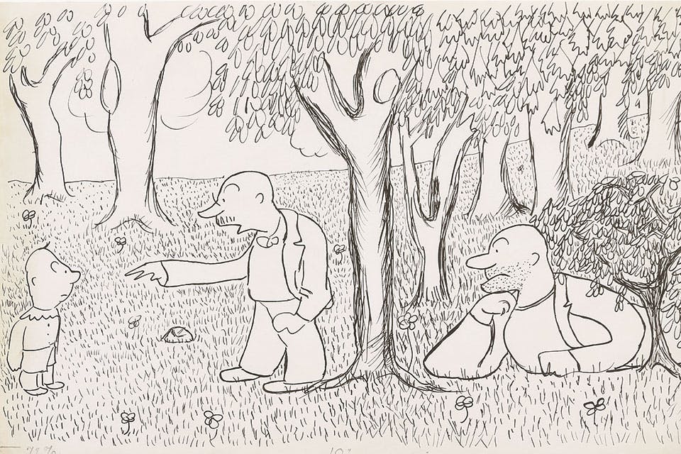 James Thurber’s ‘No son of mine is going to stand there and tell me he’s scared of the woods’ 