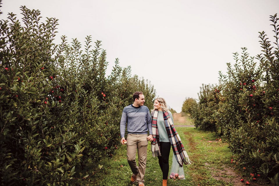 Couple at Crane Orchards
