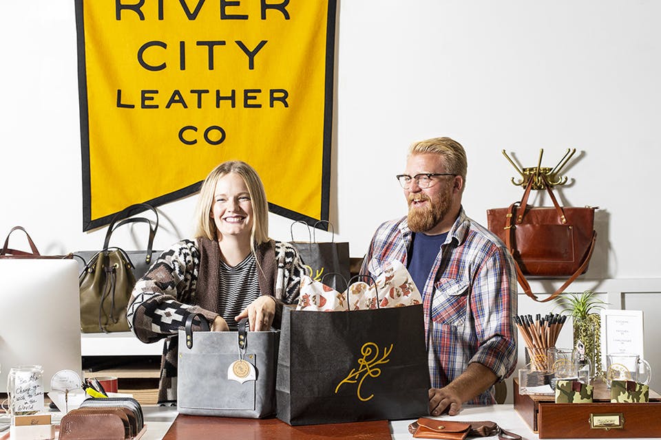 Handcrafted Ohio River City Leather