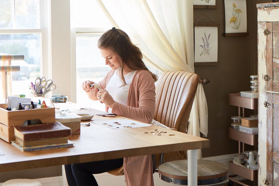 Marianne Garey in her Home Studio