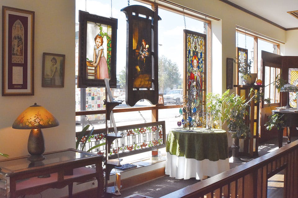The interior of Beauverre Riordan Stained Glass Studios