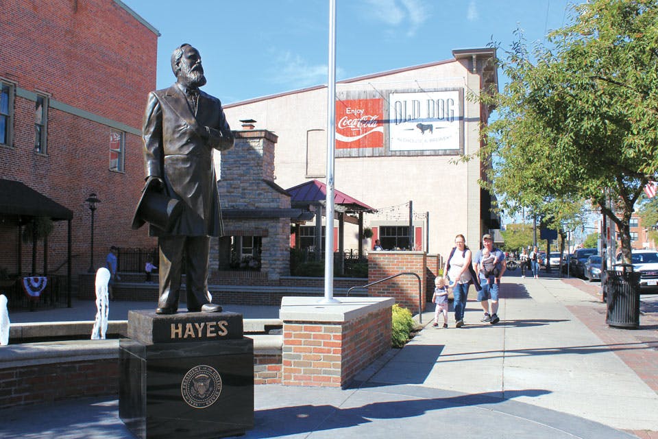 Rutherford B Hayes statue