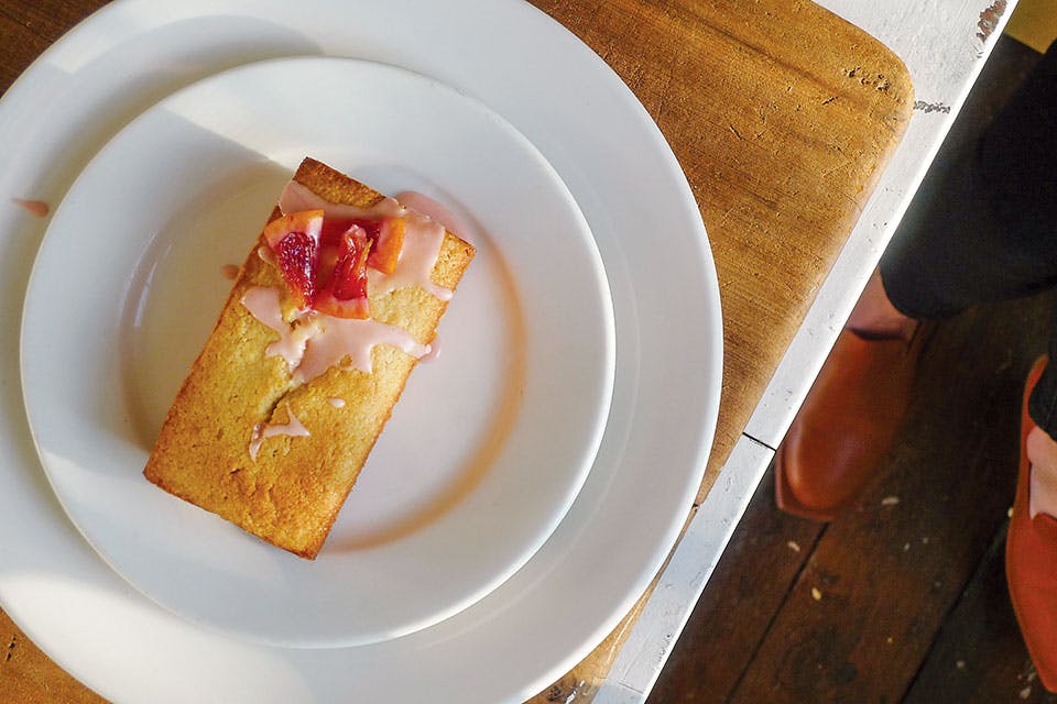 St. Anne the Tart blood orange pound cake with blood orange glaze