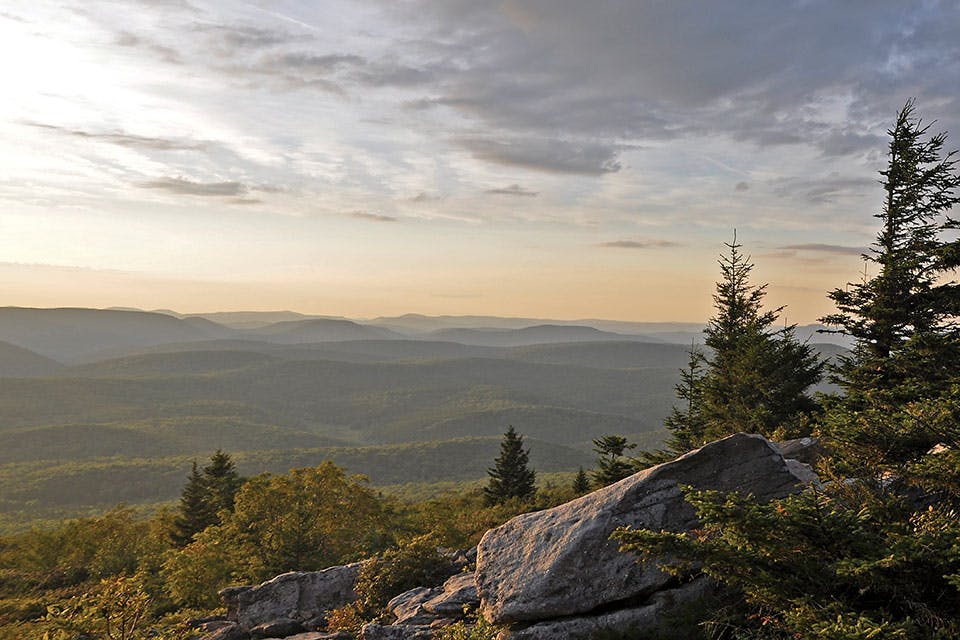 Spruce Knob overlooking the Allegheny Mountains