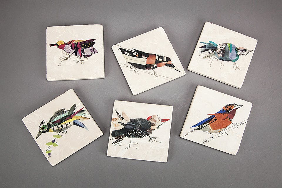 Andrea Kay's bird coasters