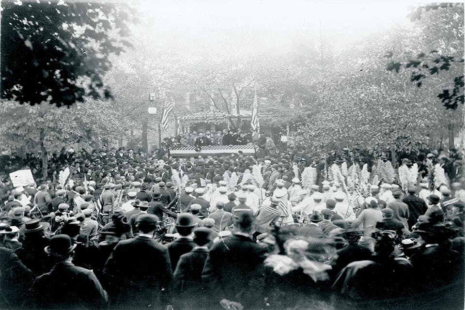 William McKinley speaking to crowd