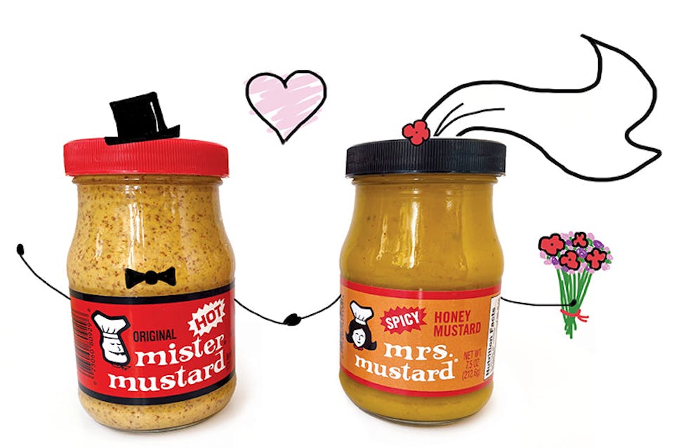 Mister and Mrs. Mustard wedding Mr. and Mrs. Mustard