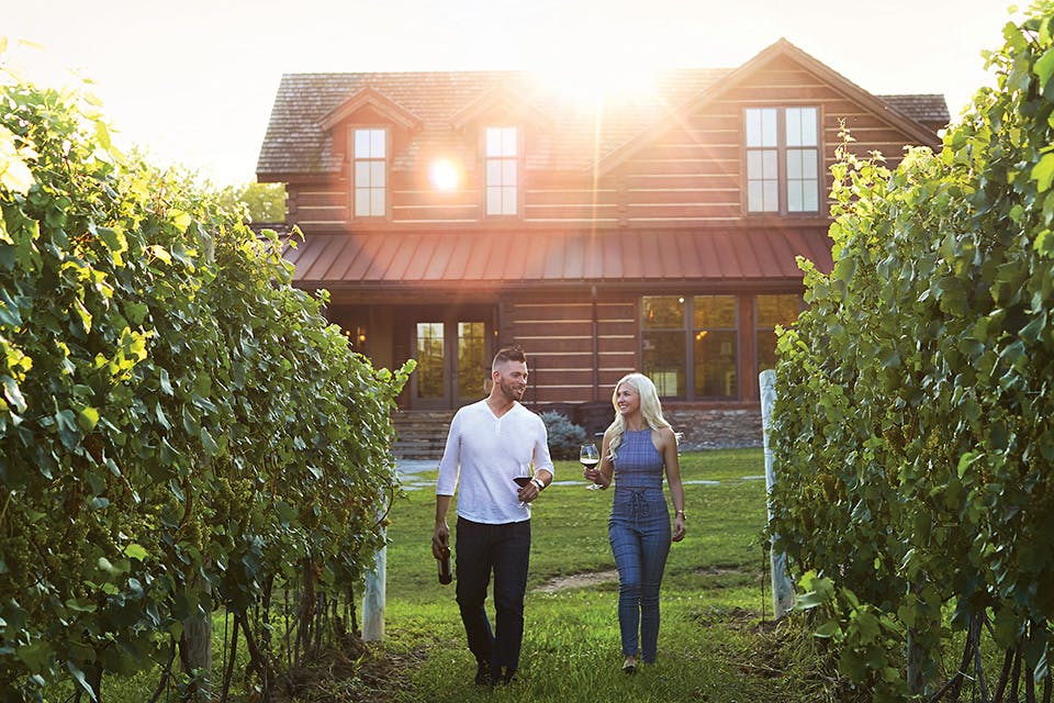 Couple at Laurentia Vineyard and Winery