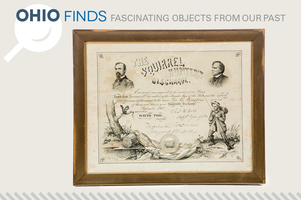 Squirrel Hunters Discharge Papers (photo courtesy of Garth’s Auctioneers & Appraisers)