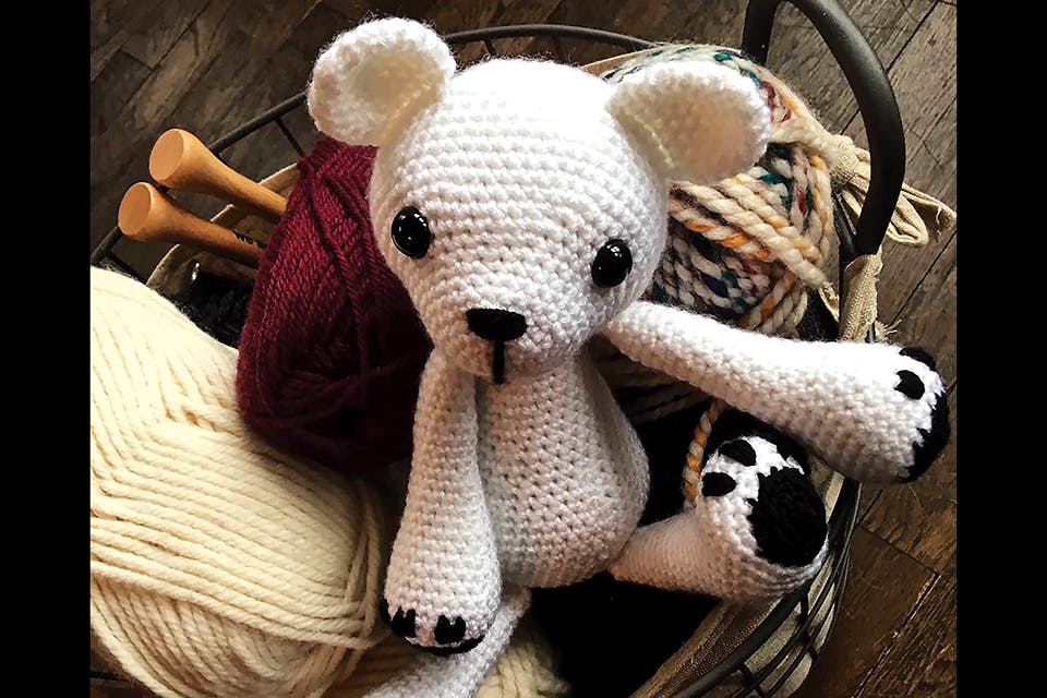Mae Made Co. crocheted polar bear