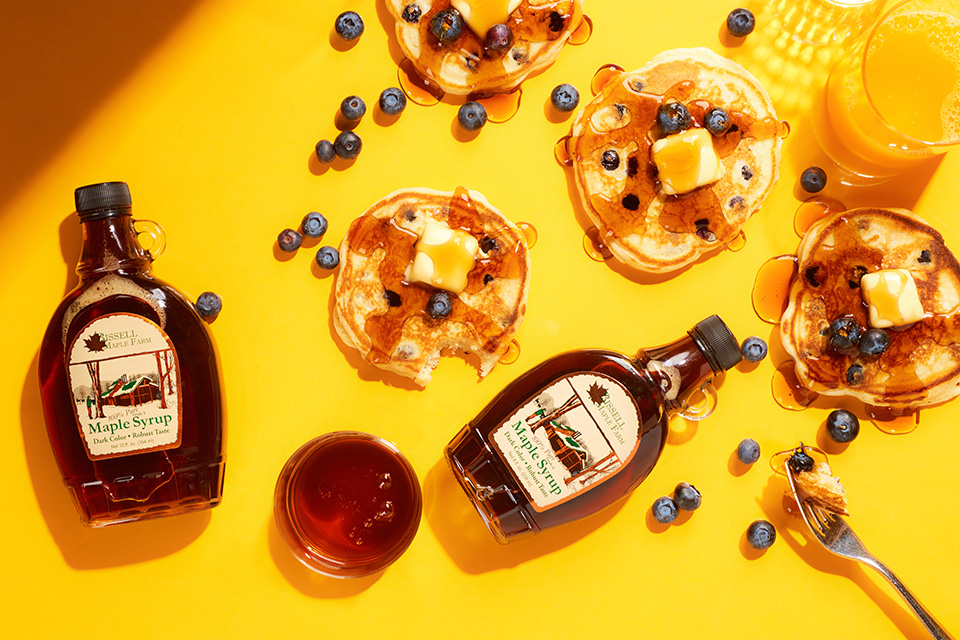 Bissell Maple Farm maple syrup and pancakes