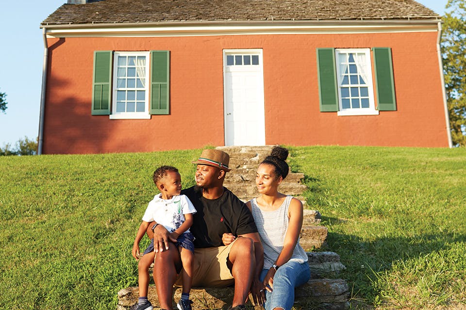 Family in front of John Rankin House