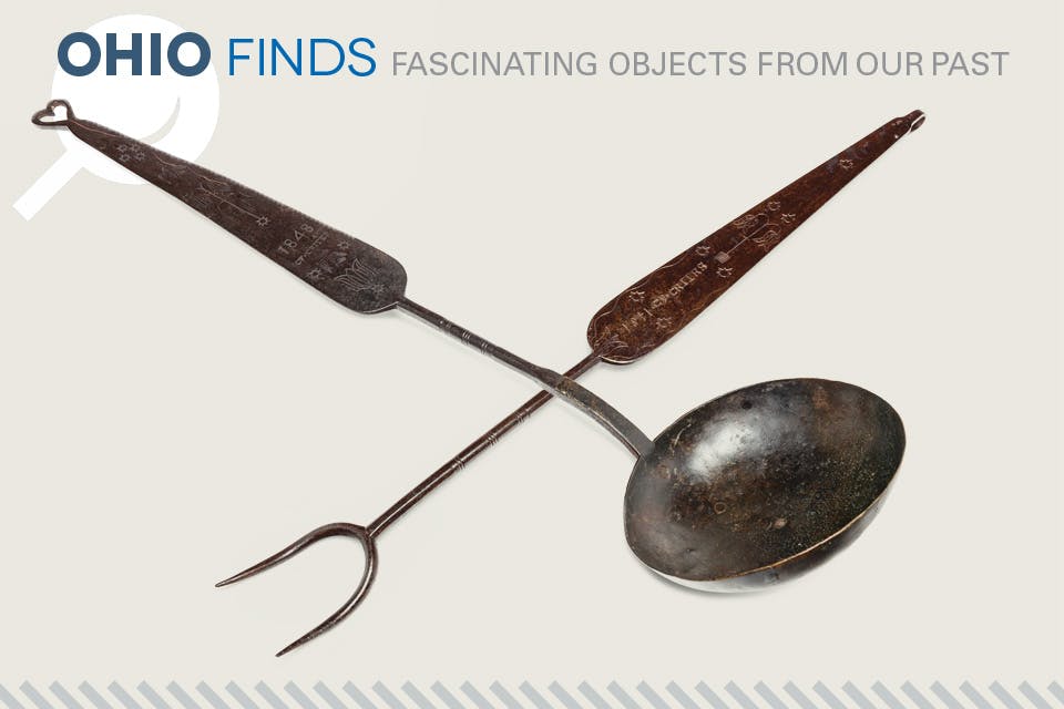 19th-century ladle and fork 19th century ladle and fork