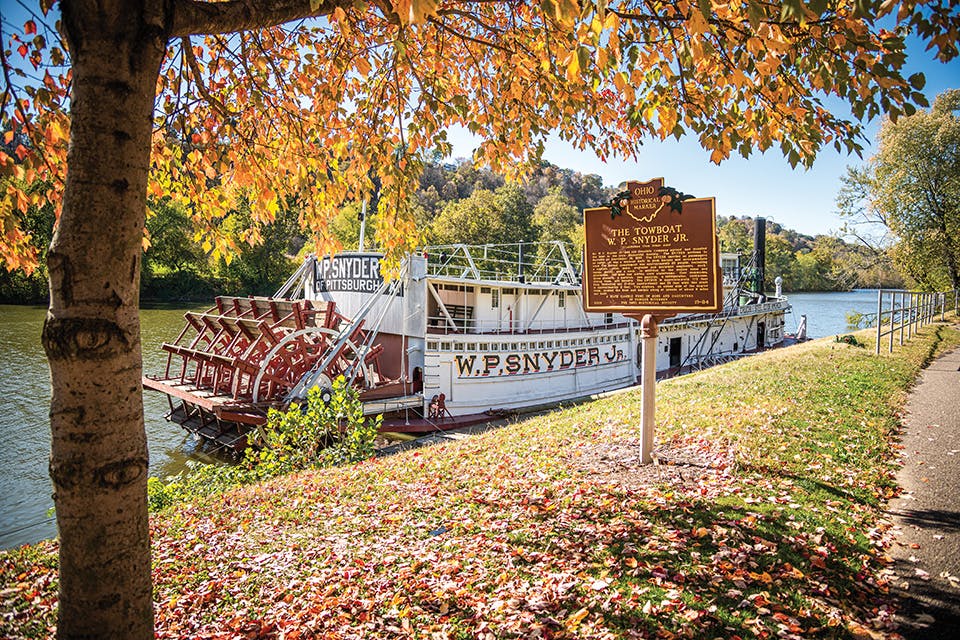 W.P. Synder steamboat in fall