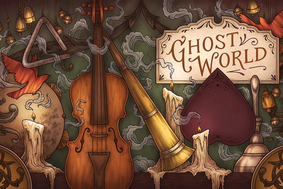 Ghostly fiddle, candles, horn, triangle and bells