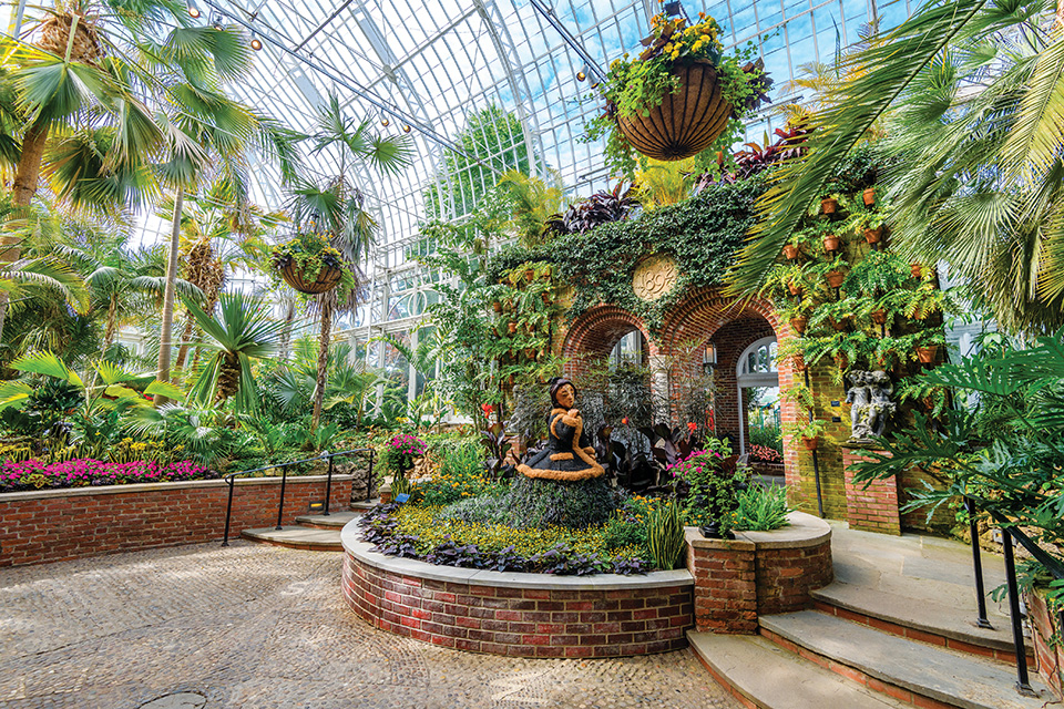 Palm Court at Phipps Conservatory and Botanical Gardens in Pittsburgh