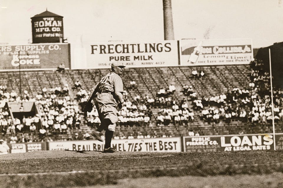 Cy Young warming up before an old timers' game