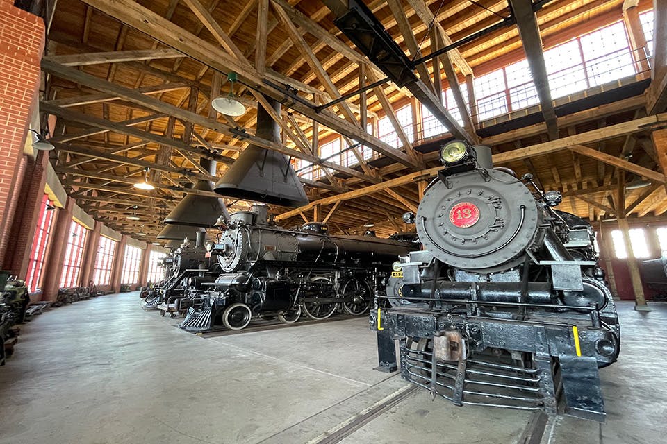 Locomotives at the Age of Steam Roundhouse Museum