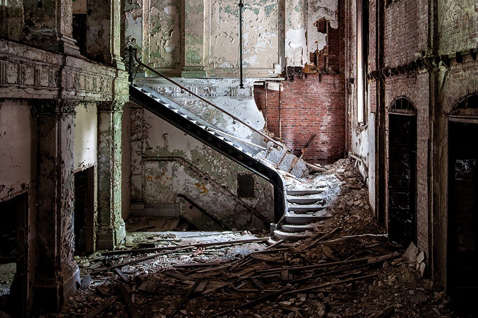 Abandoned Tome School interior Abandoned Tome School interior