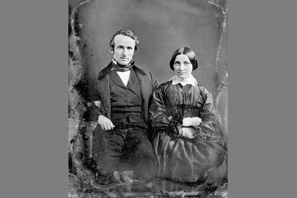 Rutherford B. Hayes and Lucy Webb’s wedding portrait (photo courtesy of Rutherford B. Hayes Presidential Library & Museums)