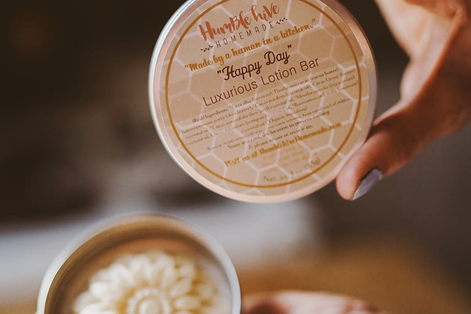 Humble Hive Homemade’s Happy Day Luxurious Lotion Bar (photo by BD Photography)