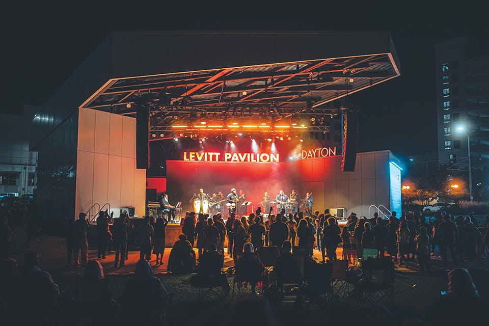 Concert at Levitt Pavilion in Dayton (photo by Jeremy Tkach)