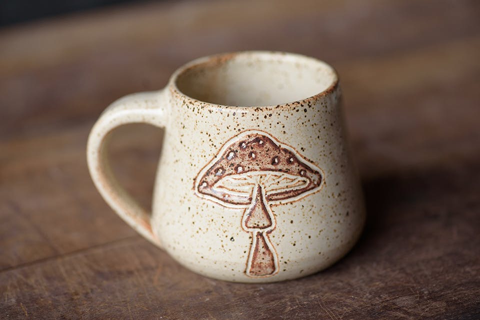 Mushroom mug by Dayton’s Ember and Art (photo courtesy of Ember and Art)