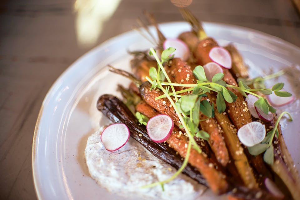 Harissa carrots at  Little Fish Brewing Co.’s Dayton Station (photo by Sarah Blankemeyer)