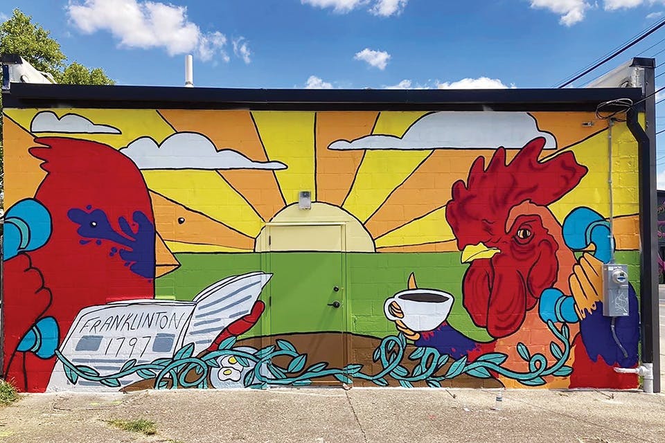 Mural in Columbus’ Franklinton neighborhood (photo courtesy of Columbus Greater Arts Council)