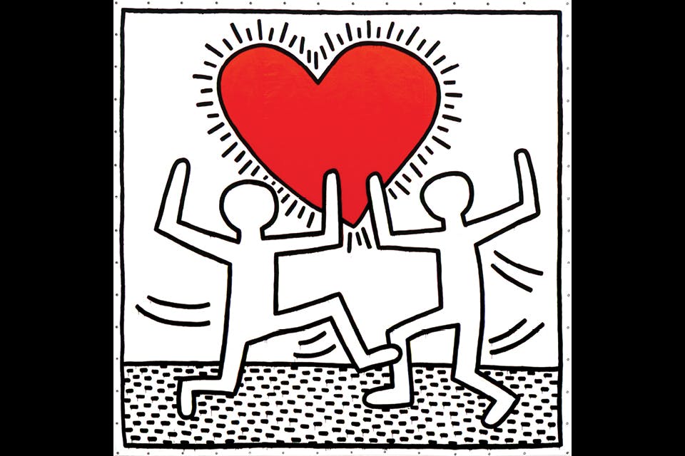 Keith Haring’s “Untitled, 1982” (photo © Keith Haring Foundation, courtesy of Akron Art Museum)