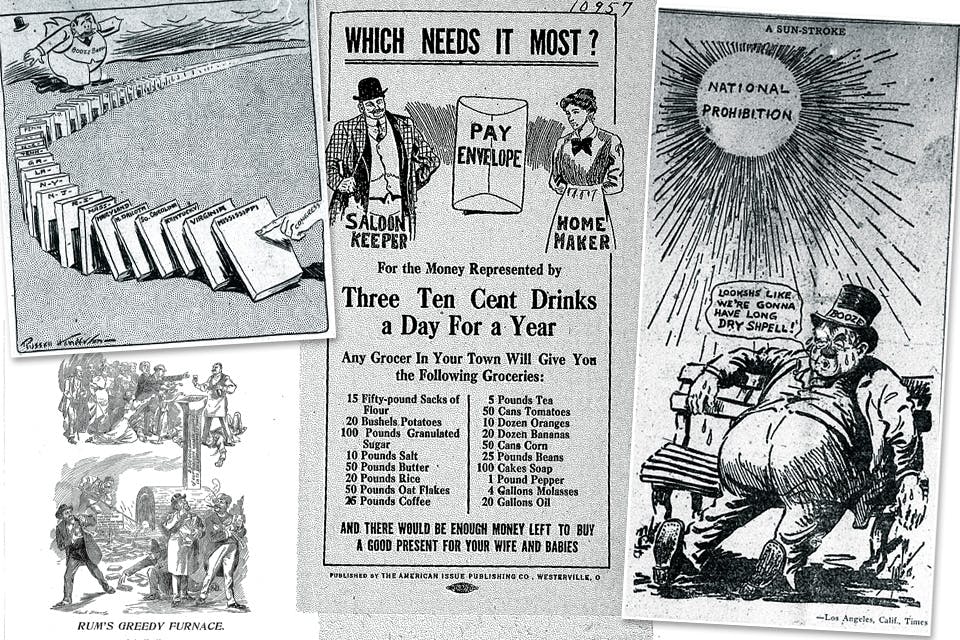 Prohibition messaging in newspaper (photo courtesy of Westerville Public Library)