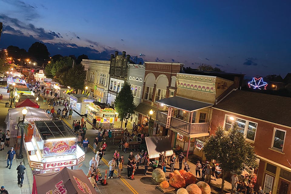 Aerial link of Barnesville Pumpkin Festival (photo courtesy of Barnesville Pumpkin Festival)