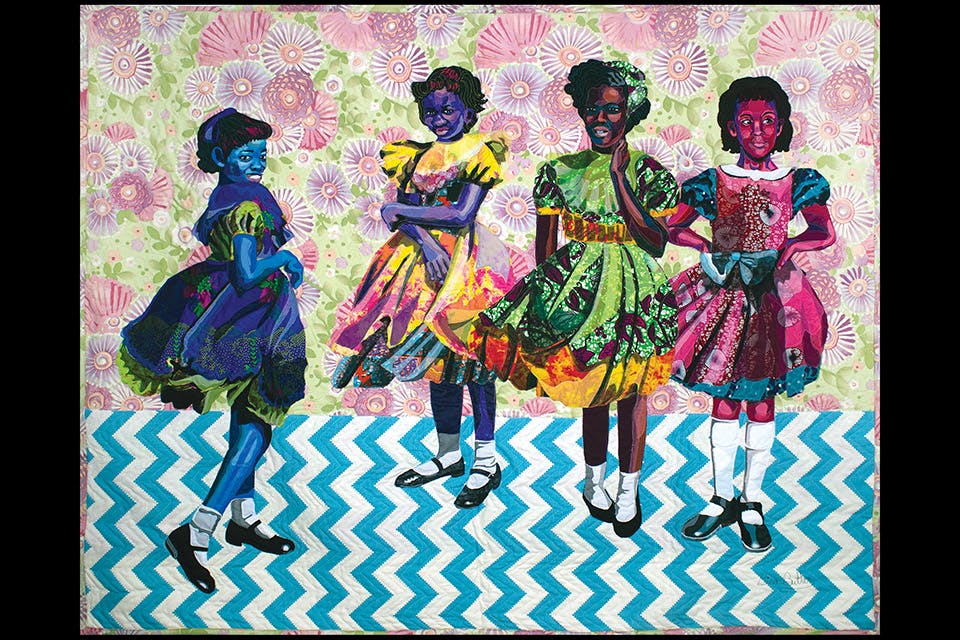 "Four Little Girls" by Bisa Butler (photo courtesy of the Scantland Collection)
