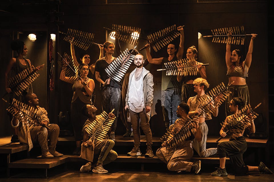 Jack Hopewell and the company of the North American tour of “Jesus Christ Superstar” (photo by Evan Zimmerman, MurphyMade)