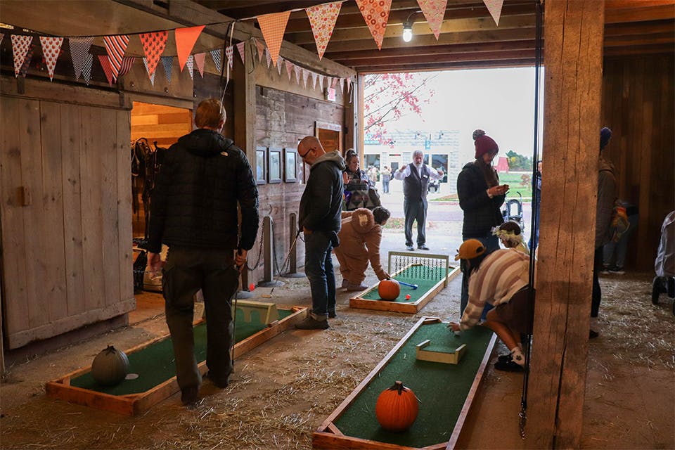 Mini golfing at Eerie Nights (Photo courtesy of Sauder Village)