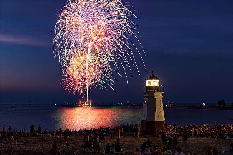 Fireworks show at Festival of the Fish in Vermilion (photo by Scott Dommin)