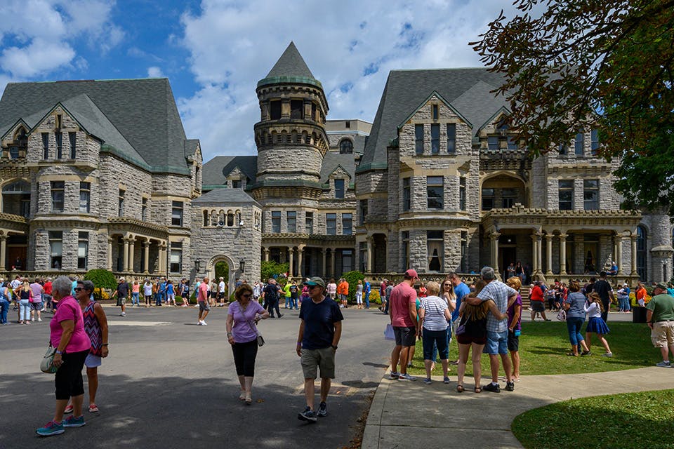 Visitors to the Ohio State Reformatory in Mansfield (photo courtesy of Destination Mansfield)