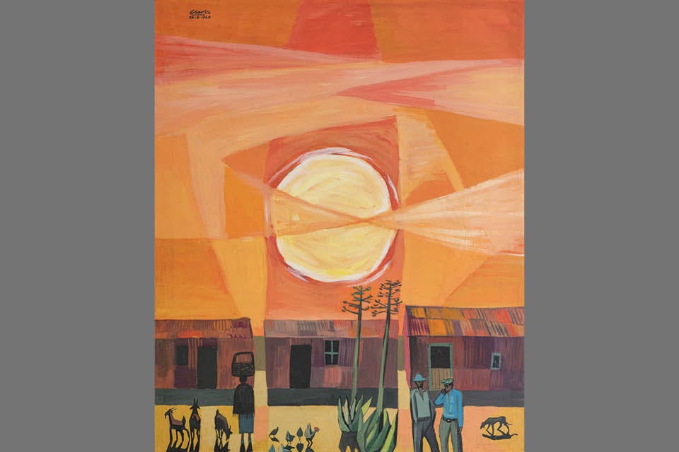 Peter Clarke’s “That Evening Sun Goes Down” (Fisk University Galleries, Nashville, gift of the Harmon Foundation, 1991.313 © 2022 Peter Edward Clarke / Dalro, Johannesburg / Artists Rights Society (ARS), New York courtesy of American Federation of Arts)