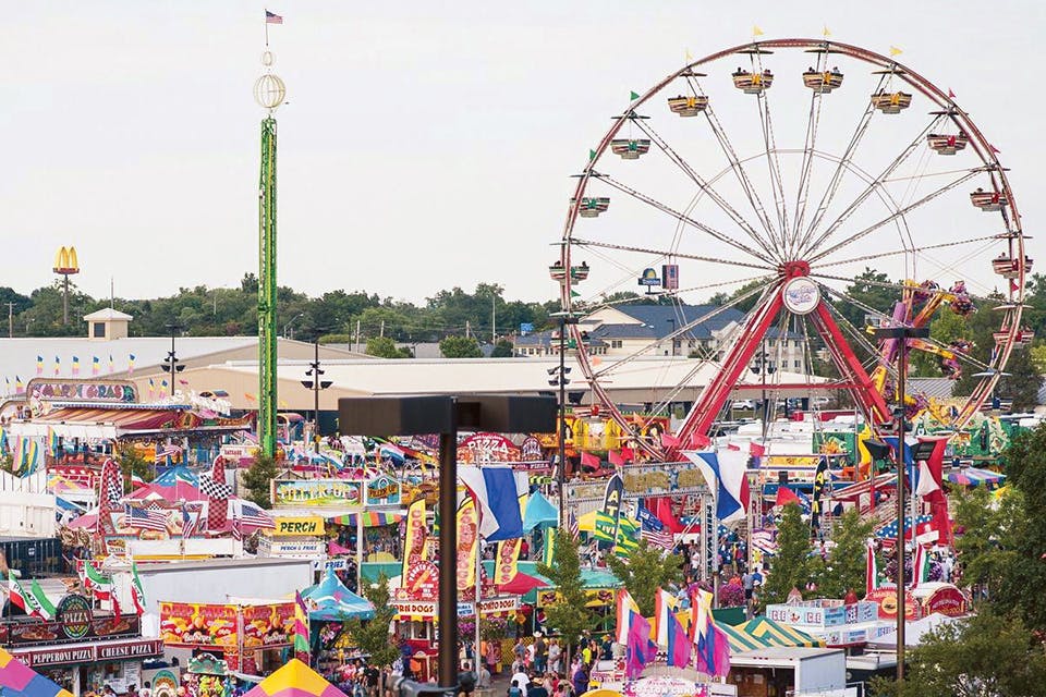 Ohio State Fair rides and carnival food (photo courtesy of Ohio State Fair)