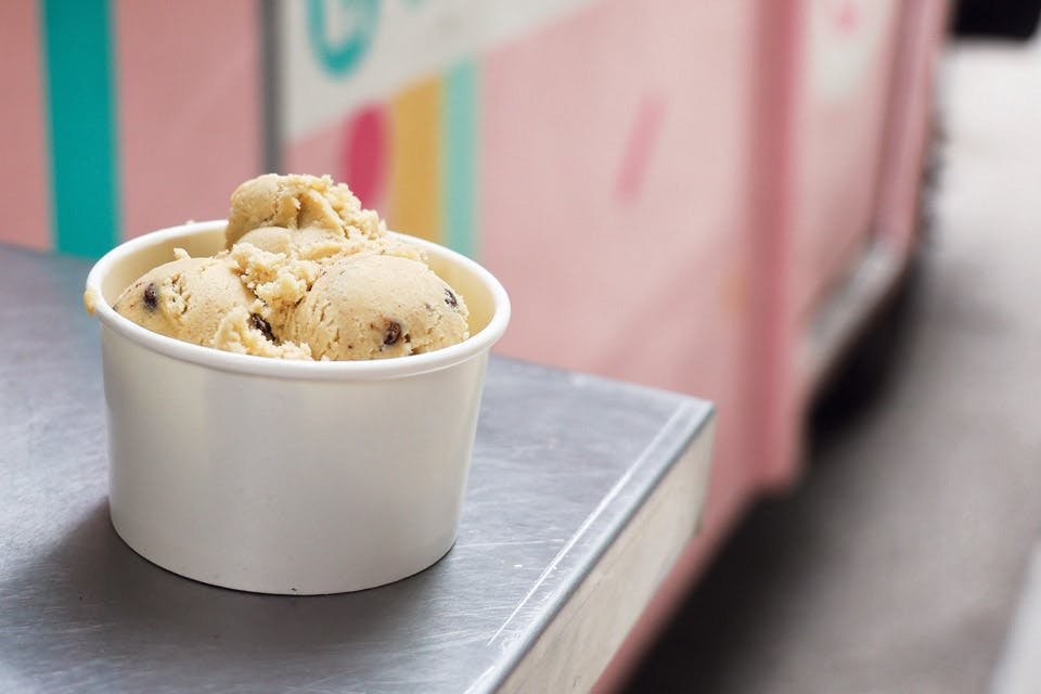 Cookie dough cup from Cleveland Cookie Dough food truck (photo by Rachael Jirousek)